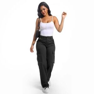 Women’s Black Baggy Fit Cargo Pants